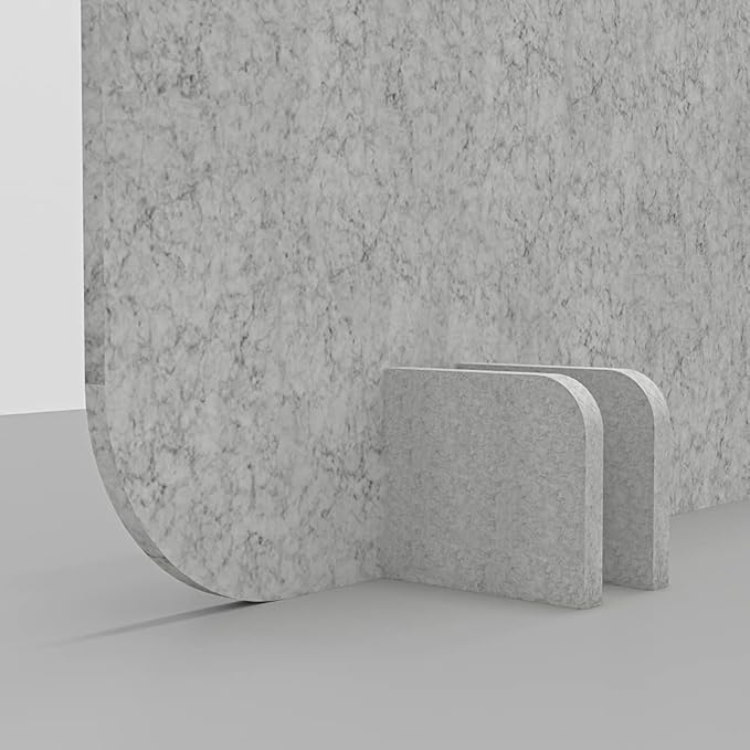 Escape 16" Freestanding Desk Divider | Eco-Friendly Acoustic Privacy Screen | Noise Reducing Desk Partition | 47" Wide | Orange
