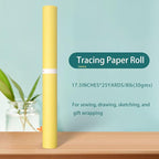 SEMLEART Tracing Paper Roll,17.5-inch x 25yard，Yello Translucent Vellum,Pattern Paper for Sewing, Drawing, Sketching, Gift Wrapping