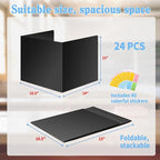 24 Pack Black Desk Dividers for Students, Waterproof Plastic Study Boards, Durable Exam Privacy Shields, Classroom Privacy Folders, Ideal School Supplies for Focused Learning (24 Pack)