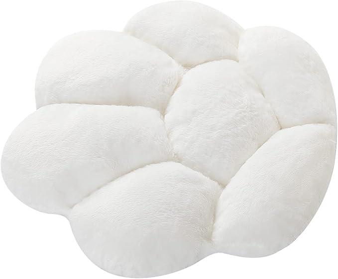 Ditucu Cat Paw Cushion Kawaii Chair Cushions 31.4 x 27.5 inch Cute Stuff Seat Pad Comfy Lazy Sofa Office Floor Pillow for Gaming Chairs Room Decor White