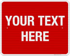 Personalized Custom Red Background Customize for Office, Business, Workplace, Home, Airbnb, Delivery Sign, 24x30 Inches, 3M EGP Reflective .080 Aluminum, Fade Resistant, Made in USA by Sigo Signs