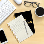 Mhfpl I Need To Write Down Because I Am Old Black Golden Spiral Blank Notebook, Funny Notebook Gifts for Women Men Seniors, Retirement Gifts for Grandpa Grandma, Gag Present for Boss Coworker Colleague