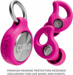 CURVD Live Stylish High-Fidelity Concert Earplugs for Live Events up to 14 dB Noise Reduction, 5 Tip Sizes & Carry Case