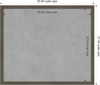 Amanti Art Grey Framed Magnetic Board 21x25 Medium Vision Board for use with Magnets, 100% Metal Sheet to Display Items as Office Decor or for Home Organization in mudroom, Kitchen or Kids Room