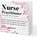 Nurse Practitioner Gifts for Women, Nurse Gifts Wood Box Sign, Appreciation Gifts for Nurse Coworker, Hospital Office Living Room Desk Cubicle Table Shelf Decor, Nurse Practitioner Week Gifts