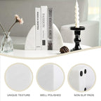 Koville Marble Bookends for Shelves, Large Bookends for Heavy Books, Natural Stone Book Stopper for Books CD Movies, Aesthetic Decorative Book Ends (White)