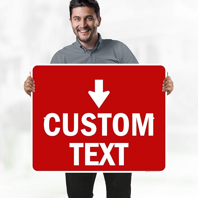 Custom Arrow,Custom Directional Sign, Down Arrow,24x30 Inches, Rust Free .063 Aluminum, Fade Resistant, Made in USA by My Sign Center