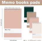 Thenshop 100 Pads Spiral Memo Pads Bulk 3 x 5 Inch Small Pocket Notepad Top Bound Lined 60 Sheets Mini Notebooks for School College Office Home Supplies (Mixed Colors)