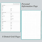 Daily Planner Undated - B5 To Do List Notebook Hourly Schedules, Spiral Appointment Planner for Women and Men, PVC Hardcover, Inner Pocket, Elastic Closure, 7" x 10", Teal