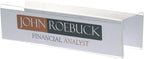 Source One Deluxe Clear Acrylic Cubicle Name Plate (2 Inch Hook, Name Plate Double Sided)