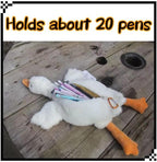 XZR Cute Pen Bag Case Box Stocking Stuffers Cute Creative Animal Cartoon Large Capacity Shark Bird Zipper Organizer Storage Bag Box Nice Gift (Goose)