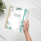 2026-2027 Planner - 18 Months Weekly & Monthly Planner from January 2026 - June 2027, Spiral Planners 2026-2027 with Elastic Closure, Inner Pocket, Medium 8.5" x 11", Teal Floral