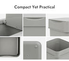 carrotez Mini Trash Can, Countertop Trash Can 2 Liter/ 0.5 Gallon, Mini Wastebasket, Garbage Container Bin for Coffee Area, Bathroom, Kitchen, Office, Tabletop- Grey