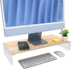 j5create Premium Monitor Stand, Made with Elegant Wood and Sleek Aluminum Material, Display/TV/Screen/Printer/Laptop Riser, Max Load 88 lbs/ 40 kg (JCT125)