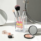 Vgrti Pray on it Pray through it Acrylic Cosmetic Pencil Pen Holder Cup, Bible Verse Pen Holder Cup, Women Faith Gifts, Christian Gifts for Women Mom Daughter Sister Friend Colleague Boss Teacher