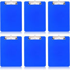 TFDLCG zm 6 PCS Clipboards Bulk with Pen Holder,Standard A4 Letter Size,Plastic Clip Boards 8.5x11 Heavy Duty,Low Profile Clipboard for Men Kids Teacher,Office School Home Work,Blue