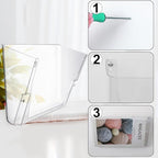 Tenceur 12 Pcs Plastic Single Pocket Wall Mount File Holder with Double Sided Adhesive Tape and Screws Wall File Hanging Folder Letter Paper Mail Organizer for Office Home Classroom (Clear)