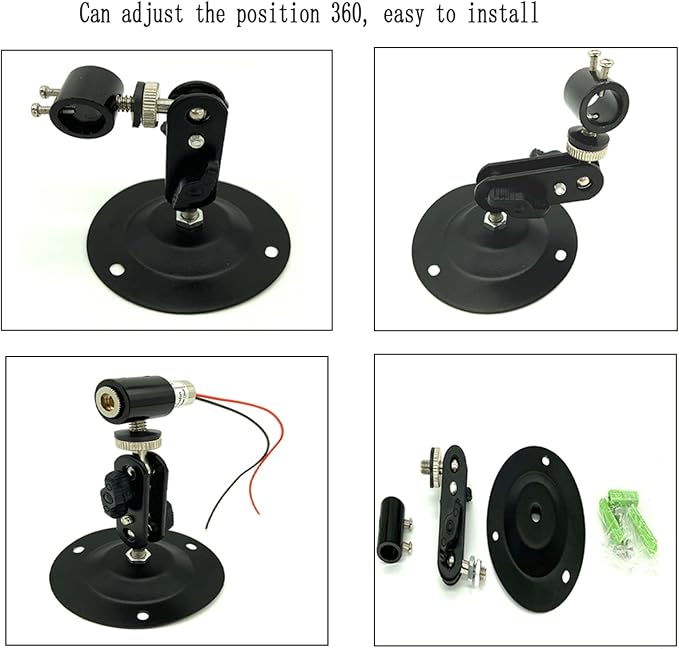 Laser Positioning Bracket Laser Module Fixing Bracket 360-degree Adjustable Positioning Bracket 12mm (12mm-4packs)