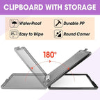 8 Pack Clipboard with Storage, High Capacity Storage Clipboard 8.5 x 11 with Pen Holder, Letter / A4 Size, Inner Plastic Folder Attached for Teacher Office Home, Size 13.4 x 9.4 x 0.9 in