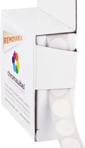 ChromaLabel 1/2 Inch Circle Sticker Labels, Easy to Write On Color Coding Labels, Removable Colored Dot Stickers - 1000 Sticky Dots per Dispenser Box, White Stickers