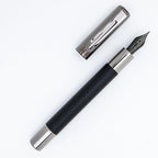 Monteverde USA Ritma Fountain Pen in Black – Medium Nib Balanced JoWo Stainless Steel Refillable Ink Cartridge/Converter – Perfect for Professionals & Writing Enthusiasts