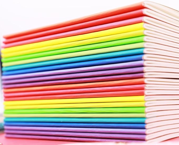 48 Pack Kraft Notebooks, Journals in Bulk for Writing, Blank Paper Sketchbooks, 60 Pages Notebook, 8.3x5.5 Inch, A5 Size, Travel Journal Set, for Gifts, Students and Office Supplies