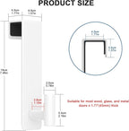 PMMASTO 2-Pack Over The Door Hooks - Rustproof Stainless Steel Door Hangers for 1-3/4 Inch Doors, Non-Marking and Tool-Free Easy Install (White, T Shape-Fits 1-3/4" Thick Door)