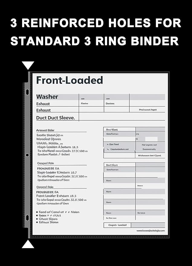 Clear Sheet Protectors for 3 Ring Binder, 500 Pack Plastic Sleeves for Paper 8.5x11, Acid Free Page Protectors Sleeves, Top Loading Document Protector Sheets for School Office Home.