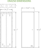 On-Q 42" Structured Media Enclosure with Hinged Cover Lock, 20 Gauge CRS, Versatile Mounting