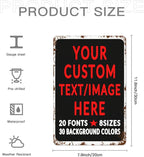 Custom Sign Personalized Custom Metal Sign, Customize For Office, Business, Workplace, Office, Home, Delivery Signs 8x12