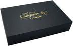 Plotube Calligraphy Pen Set – Includes Wooden Dip Pen, Antique Brass Holder, 11 Nibs, 7 Colors Ink Bottles and Beginner's Manual