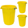 Magnum 55 Gallon Trash Can, High-Vis Yellow, Construction Grade, Heavy Duty Plastic, Jobsite Ready for Handling and Holding Garbage CMTC-C000-55Y03 (3 Pack)