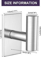 VAEHOLD Wall Towel Hooks, Heavy Duty Sticky Holder Waterproof Towel Hooks for Hanging Coat, Clothes, Closet Hook Wall Mount for Kitchen (Silver, 4 Pack) | Heavy Duty, Sticky Holder, Waterproof, Towel Hooks, for Hanging Coat, Clothes