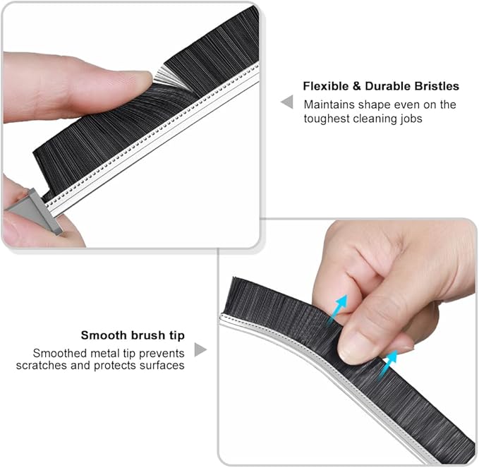 Hard Bristle Crevice Cleaning Brush, Gap Cleaning Brush, Small Cleaning Brush, Grout Brush, Kitchen Brush, Bathroom Crevice Brush for Toilet, Home, Bathtub, Sink, Household, Window - 3 Pcs