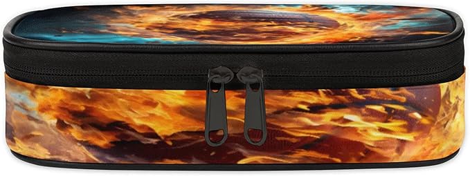 Pardick Pencil Case，Basketball Fire Big Capacity Pencil Pouch Coin Pouch Stationery Organizer For Teen School