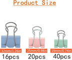 76 Pcs Colored Binder Clips Paper Clamps Assorted Sizes Small Medium Large Colorful Binder Clips for Office Supplies Set