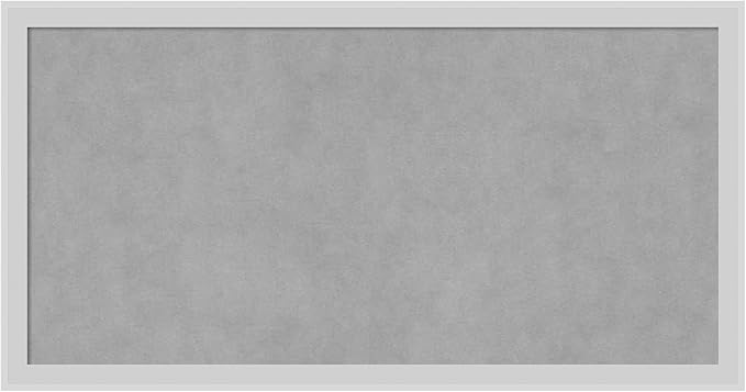 Amanti Art Silver Framed Magnetic Board 13x25 Small Vision Board for use with Magnets, 100% Metal Sheet to Display Items as Office Decor or for Home Organization in mudroom, Kitchen or Kids Room