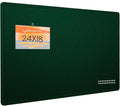 Bulletin Board, 24 x 18 inches Felt Board Decorative Pin Board, Cork Board Alternative for Wall, Foldable Photo Board Self-Adhesive Vision Board Mood Board with 20 Pushpins - Dark Green