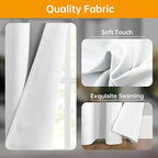 Hoeflife Room Divider Curtains Blackout Floor to Ceiling Curtain with Hook Wall Mount Sliding Door Curtains Ceiling Mount Extra Wide Curtain Wall Divider for Room Separation(Greyish Whitei,W150xH96In)