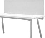 VEVOR Desk Divider Privacy Panel, 60" x 24" Clamp-on Office Desk Partition, PET Cubicle Partition Panel, Workstation Privacy Divider with 2 C-Type Clamps for Office, Sturdy Room, Library