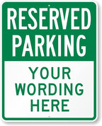 SmartSign 30 x 24 inch Custom “Reserved Parking” Metal Sign - Add Text, 80 mil Aluminum, 3M Laminated Engineer Grade Reflective Material, Green and White, Made in USA