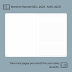 POPRUN Monthly Planner 2026-2027 (Large-8.25'' x 11.75''), 16 Months Calendar(Dec 2025-Mar 2027) Appointment Book with Stair Tabs, Inner Pockets, Pen Holder, PU Leather Softcover - Night Sky Navy Blue