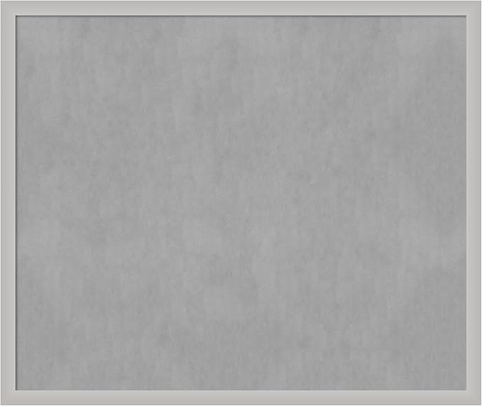 Amanti Art Silver Framed Magnetic Board 43x51 Oversize Vision Board for use with Magnets, 100% Metal Sheet to Display Items as Office Decor or for Home Organization in mudroom, Kitchen or Kids Room
