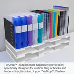 Ultimate Office TierDrop Jumbo 3-Compartment High-Wall (add-on Module) - Sorts Documents, Forms & Mail - Durable Construction Features Expandable, Modular, No-Tool Assembly Design (Gray w/Black)