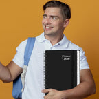 2026 Planner - Planner 2026 from January 2026 to December 2026 with 12 Monthly Tabs, Flexible Cover, Inner Pocket, 8.5" x 11", Black