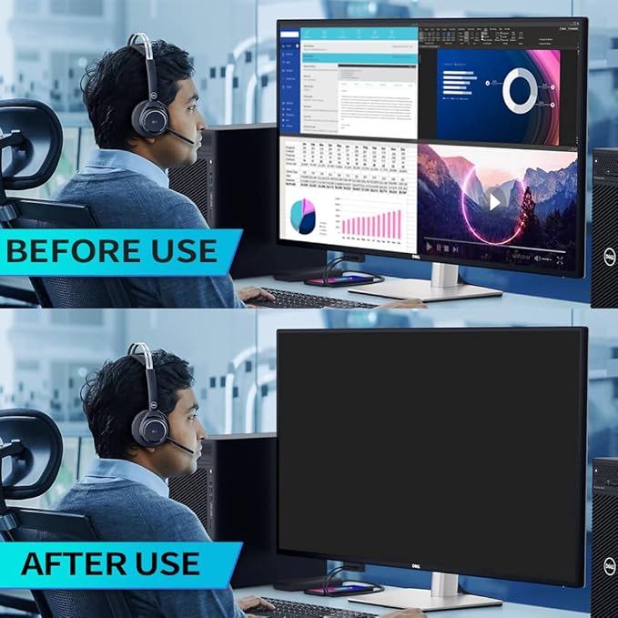 Mao Yeye 24 Inch Privacy Screen for 16:9 Widescreen Monitor, Eye Protection Anti Glare Blue Light Computer Monitor Privacy Filter