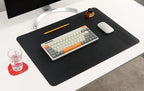 NODITO Dual-Sided Leather Desk Pad,Blotter for Laptop Computer,Mouse Pad,Writing,Drawing,Arts and Craft Mat (17"x24", Black/Red)