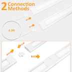 maylit Under Cabinet Lighting Plug in, 6Pcs 14 Inch Linkable Ultra Bright LED Light Bars, Renter Friendly Lamp, Wired 110V 120V Indoor Lights for Kitchen Cabinet, Counter, Workbench, Shelf, Warm White