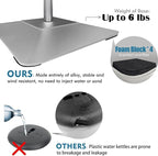Golemas Adjustable Sign Stand for Display, with Upgraded Iron Base, Pedestal Floor Signage Stand Holder for Outdoor or Indoor Advertising (8.5 x 11, Silver)
