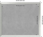 Amanti Art Silver Framed Magnetic Board 44x52 Oversize Vision Board for use with Magnets, 100% Metal Sheet to Display Items as Office Decor or for Home Organization in mudroom, Kitchen or Kids Room